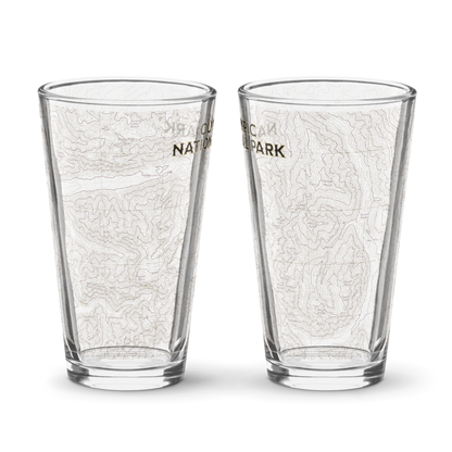 Olympic National Park Topographic Pint Glass Real USGS Topo Map