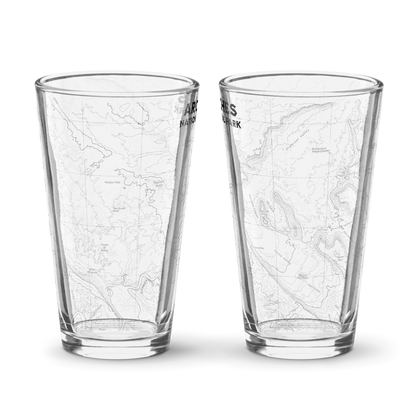 Arches National Park Topographic Pint Glass Moab Utah