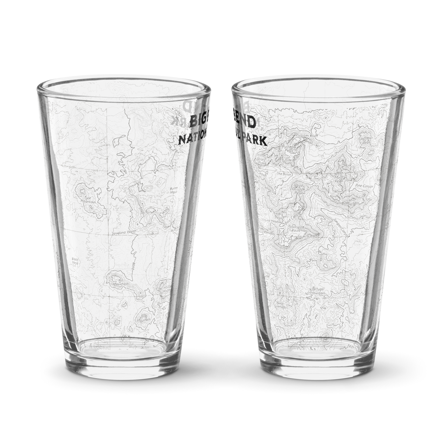 Big Bend National Park Topographic Pint Glass