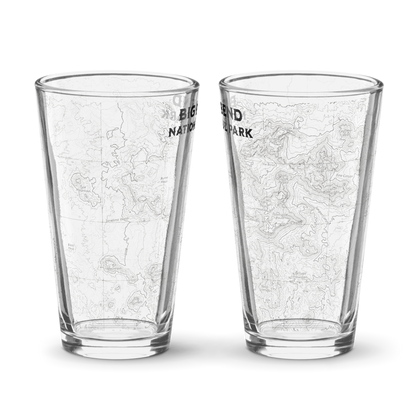 Big Bend National Park Topographic Pint Glass