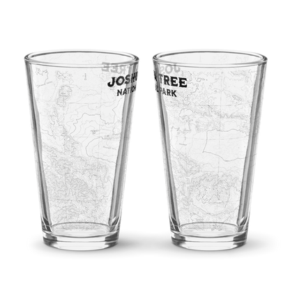 Joshua Tree National Park Topographic Pint Glass