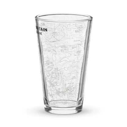 Rocky Mountain National Park Topographic Pint Glass USGS Map Park Service Apparel