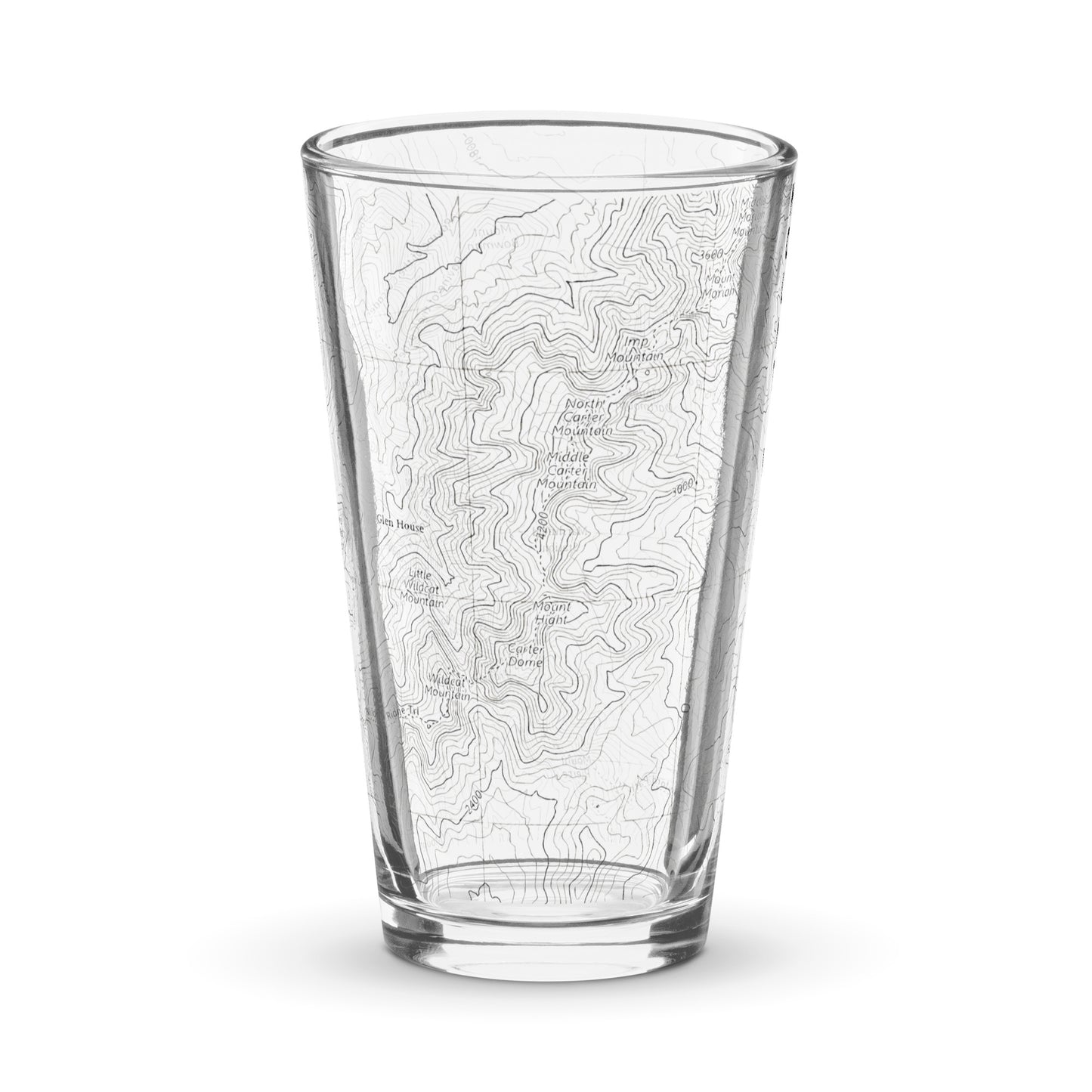 Mount Washington Topographic Pint Glass pint glass Park Service Apparel