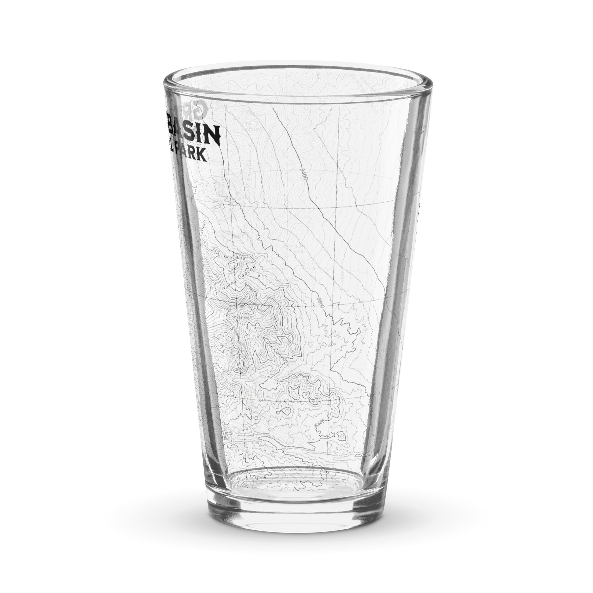 Great Basin National Park Topographic Pint Glass Drinkware Park Service Apparel
