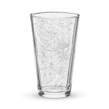 Mount Rainier Topographic Pint Glass pint glass Park Service Apparel