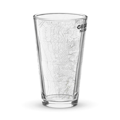 Great Basin National Park Topographic Pint Glass Drinkware Park Service Apparel