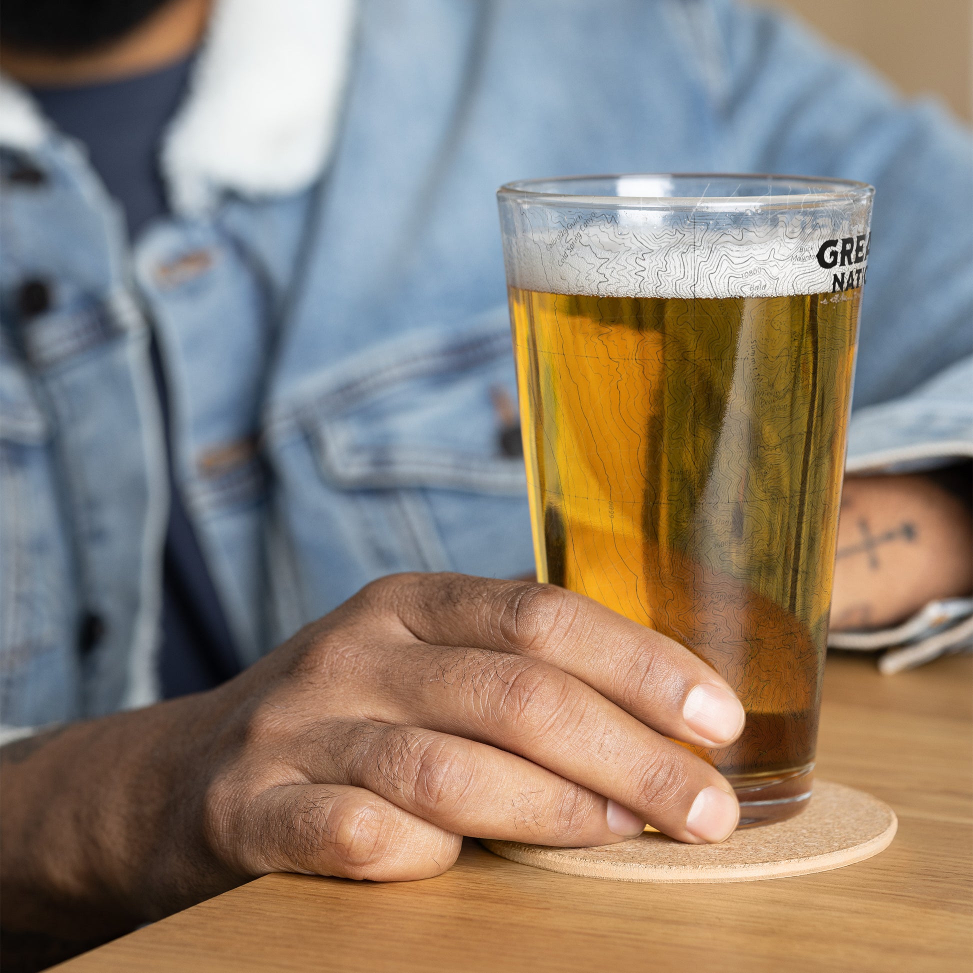 Great Basin National Park Topographic Pint Glass Drinkware Park Service Apparel