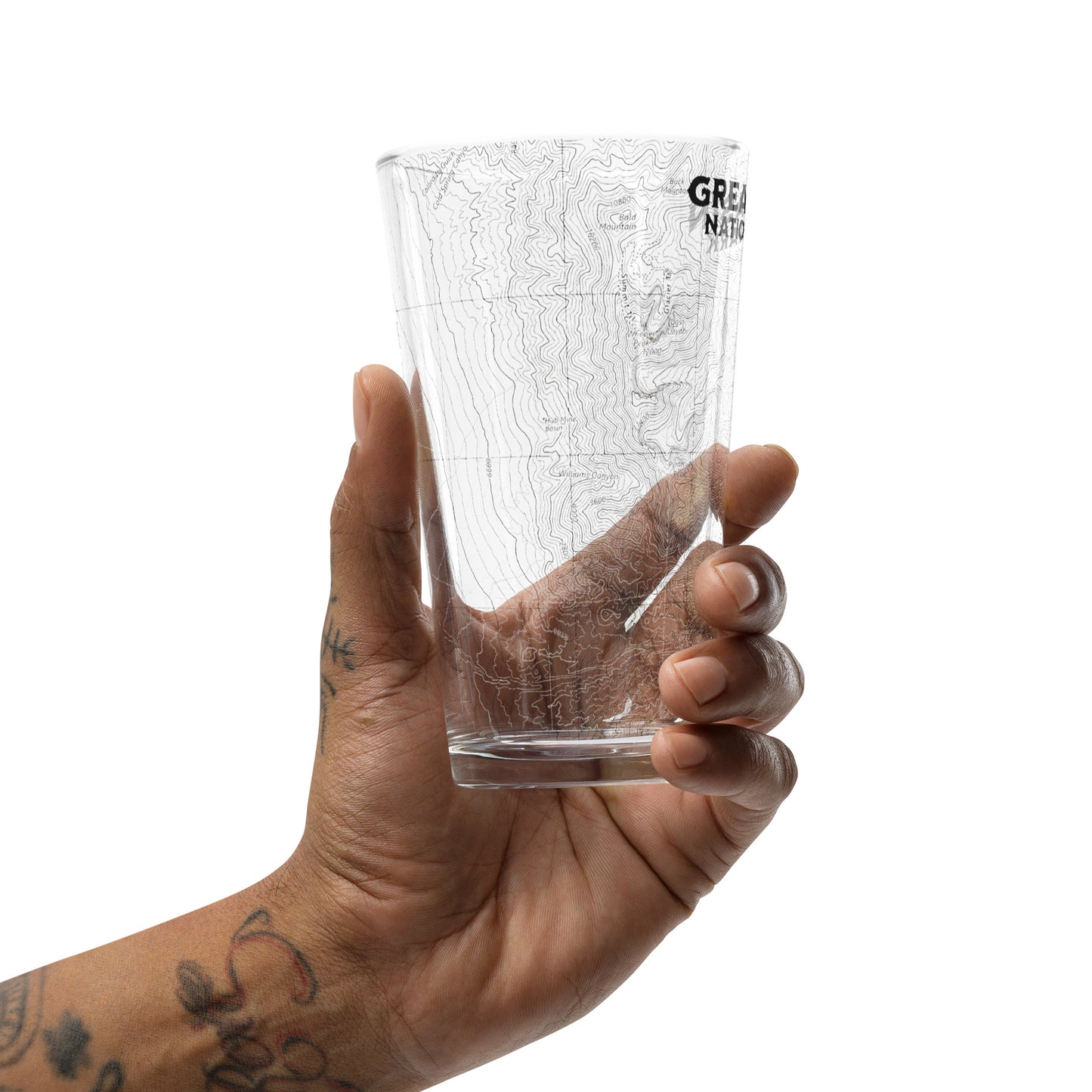 Great Basin National Park Topographic Pint Glass Drinkware Park Service Apparel