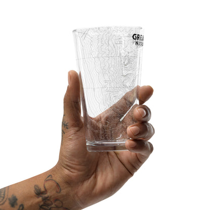 Great Basin National Park Topographic Pint Glass Drinkware Park Service Apparel