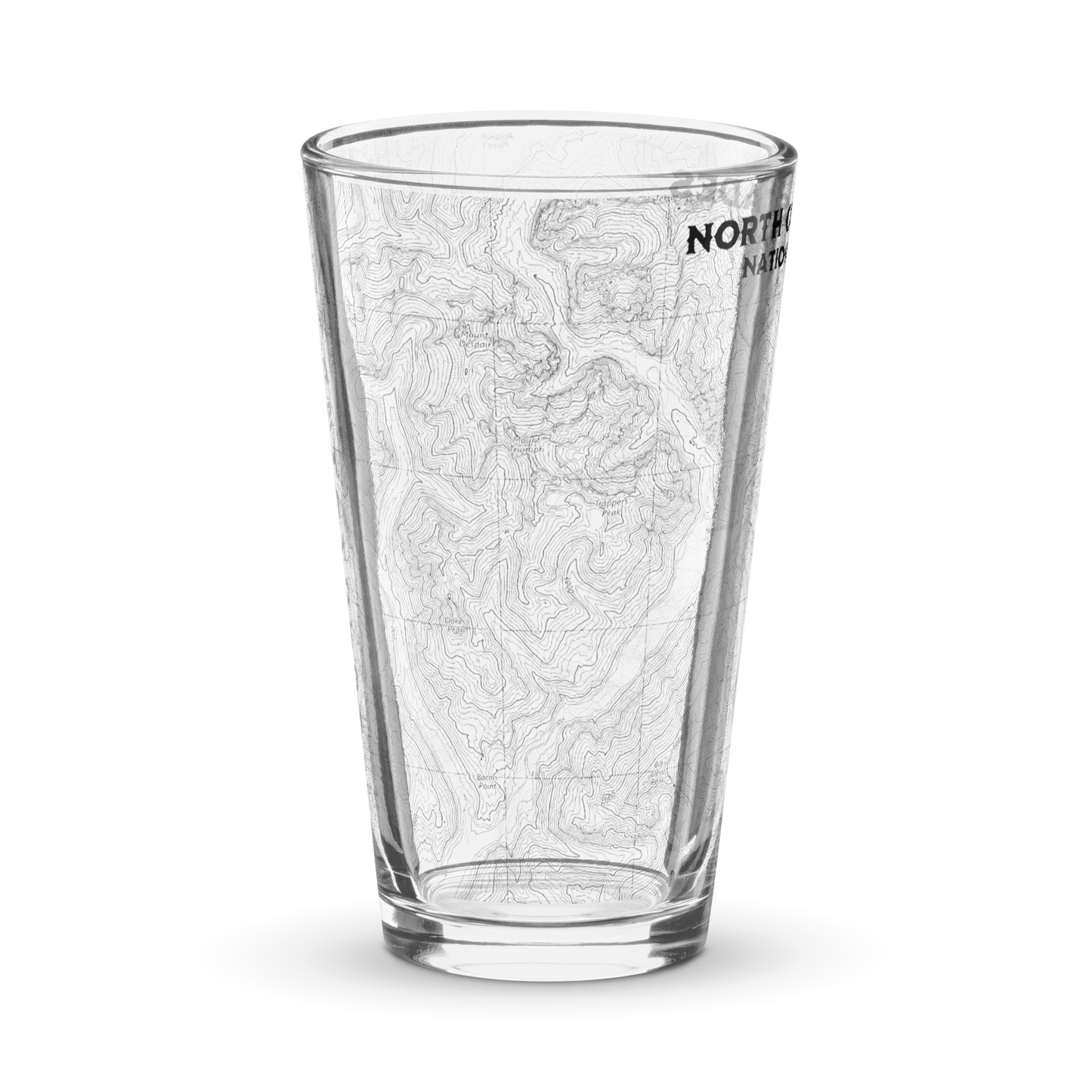 North Cascades National Park Topographic Pint Glass pint glass Park Service Apparel