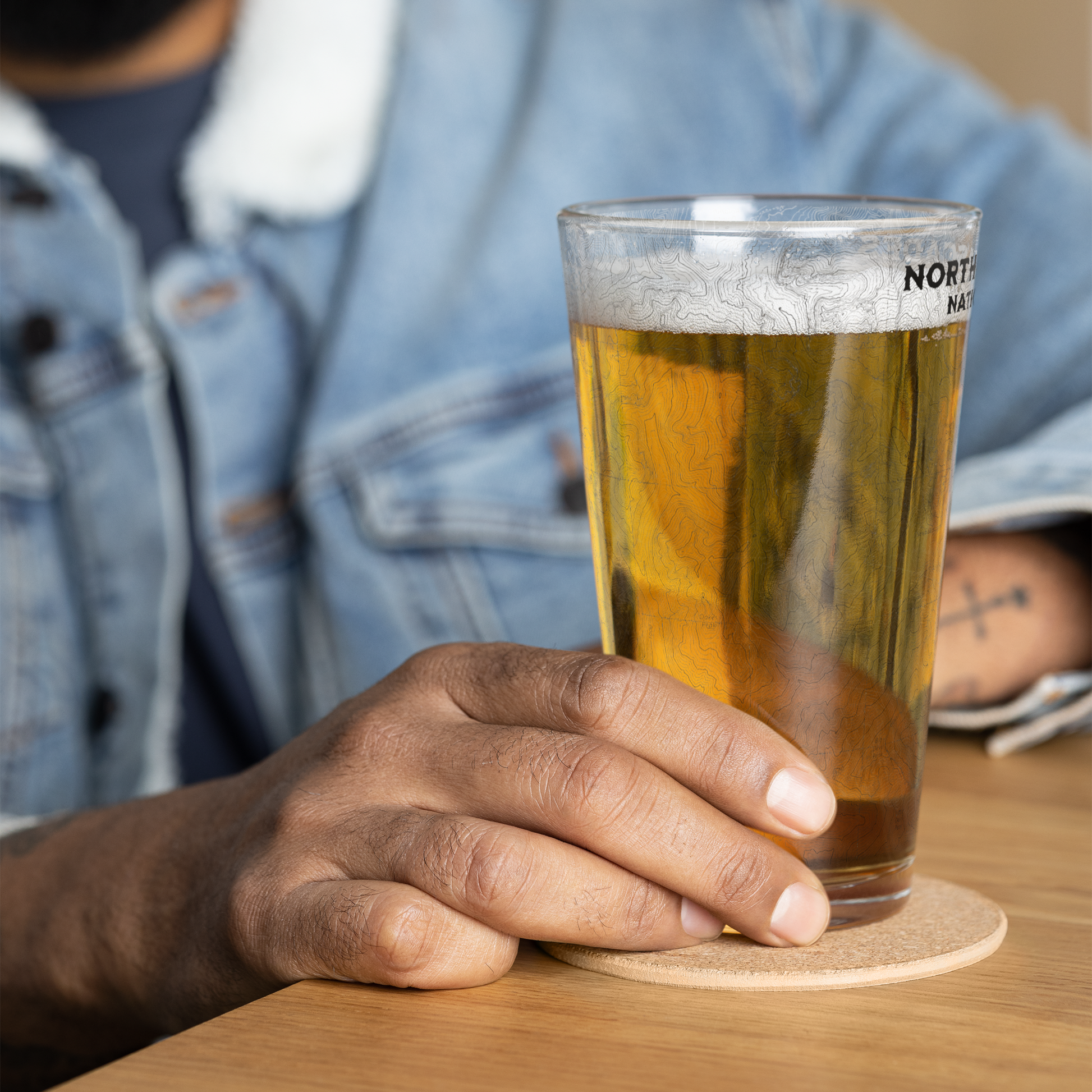 North Cascades National Park Topographic Pint Glass pint glass Park Service Apparel