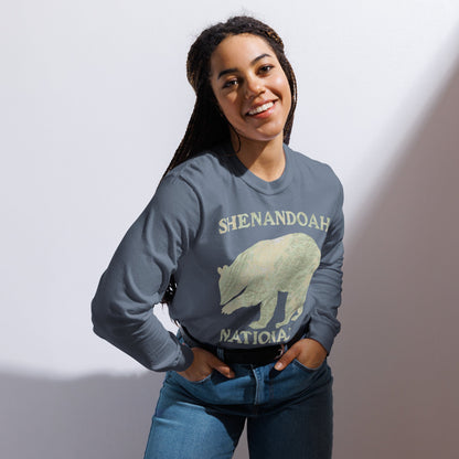 Shenandoah Bear Heavyweight Long Sleeve Topo Tee - Parks ApparelLong - sleeve