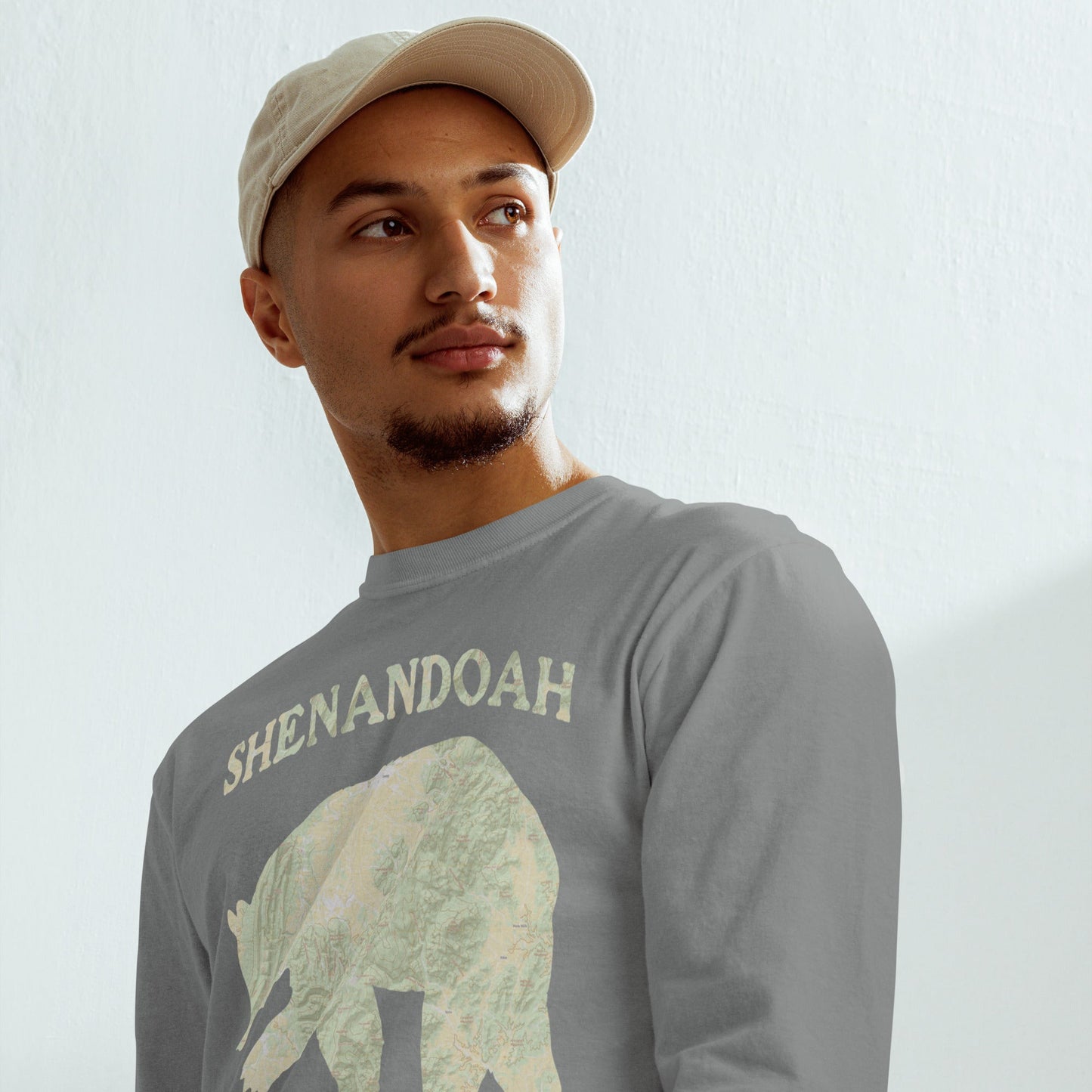 Shenandoah Bear Heavyweight Long Sleeve Topo Tee - Parks ApparelLong - sleeve
