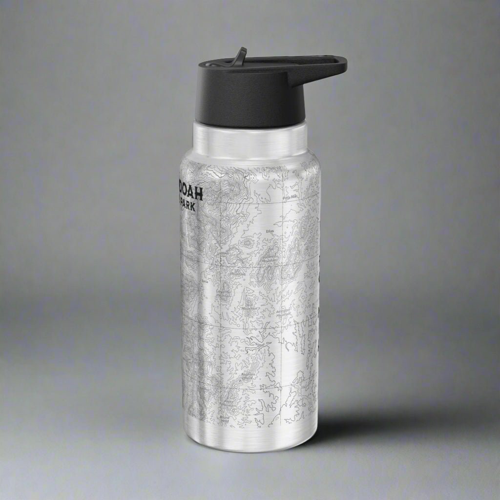 Shenandoah National Park topographic insulated water bottle tumbler alternate product view