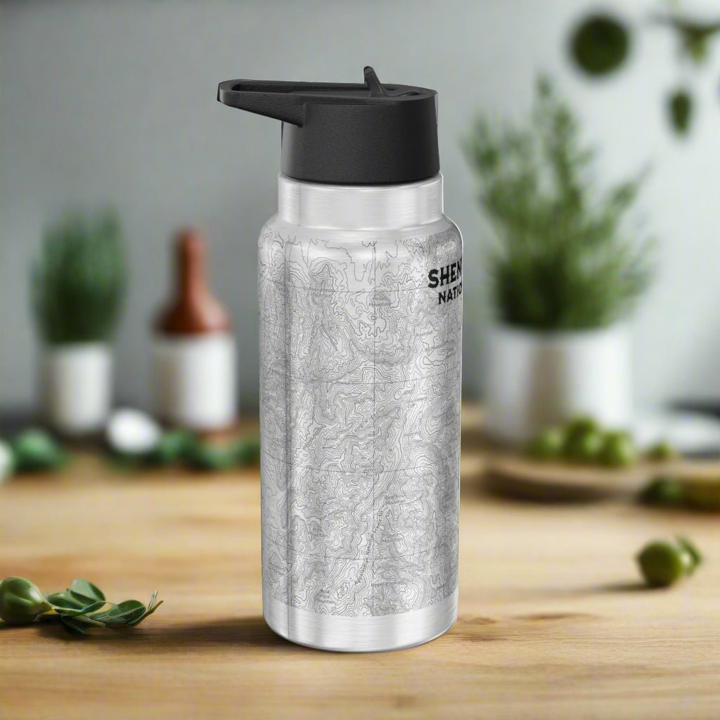 Shenandoah National Park topographic insulated water bottle tumbler alternate product view
