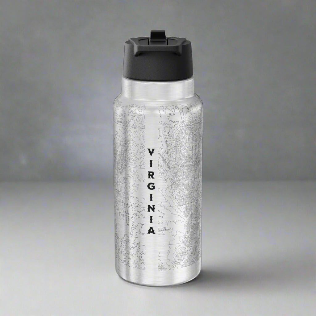 Shenandoah National Park topographic insulated water bottle tumbler alternate product view