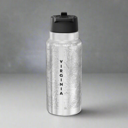 Shenandoah National Park topographic insulated water bottle tumbler alternate product view