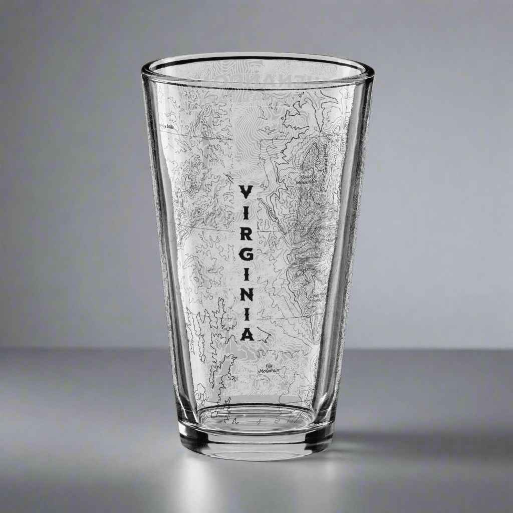Shenandoah National Park topographic pint glass alternate product view