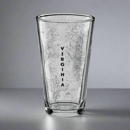 Shenandoah National Park topographic pint glass alternate product view