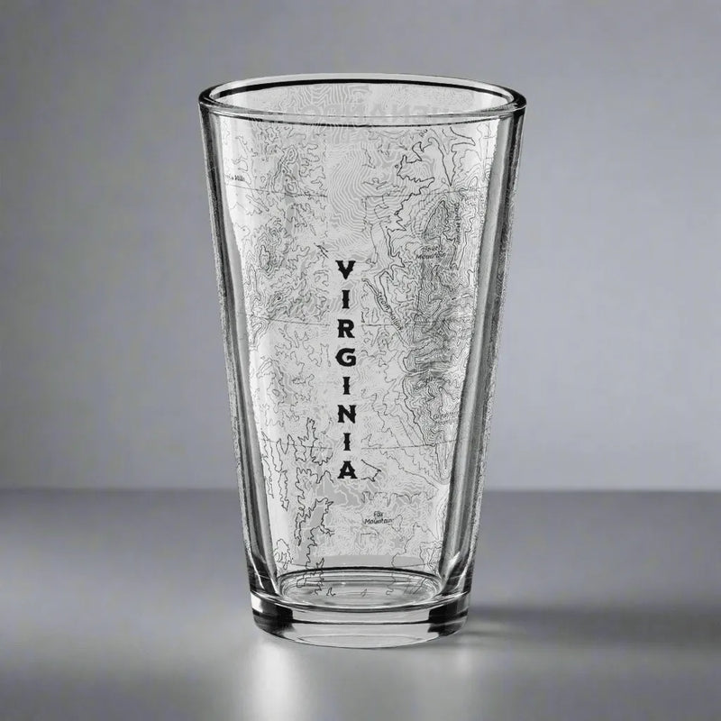 Shenandoah National Park topographic pint glass alternate product view