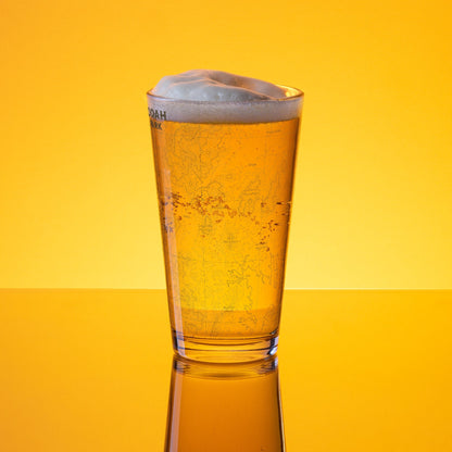 Shenandoah National Park topographic pint glass alternate product view