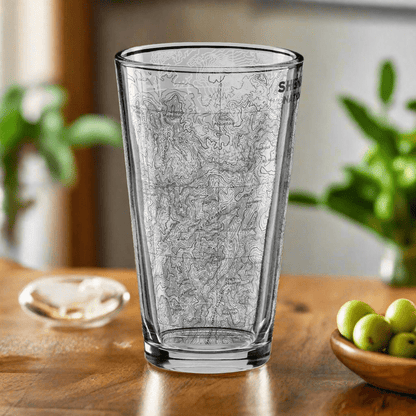 Shenandoah National Park topographic pint glass alternate product view