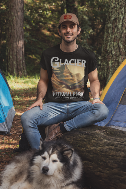 Glacier National Park Unisex T-Shirt Going to the Sun Road T-Shirt Printify