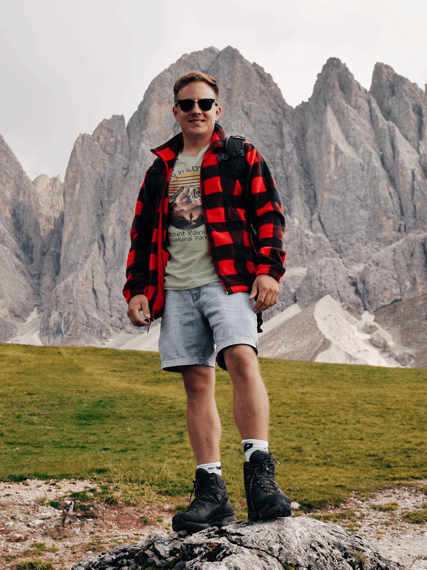 Walking In Wonderland Mount Rainier National Park Unisex Fit Soft T-Shirt T-Shirt Printify