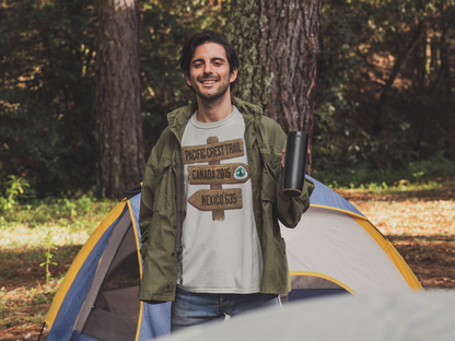 Pacific Crest Trail Unisex T-Shirt Mexico Canada 2650 Mile Sign T-Shirt Printify