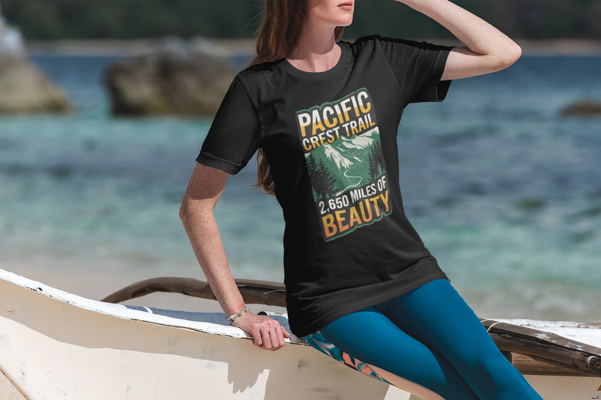 Pacific Crest Trail Unisex T-Shirt 2,650 Miles Of Beauty T-Shirt Printify