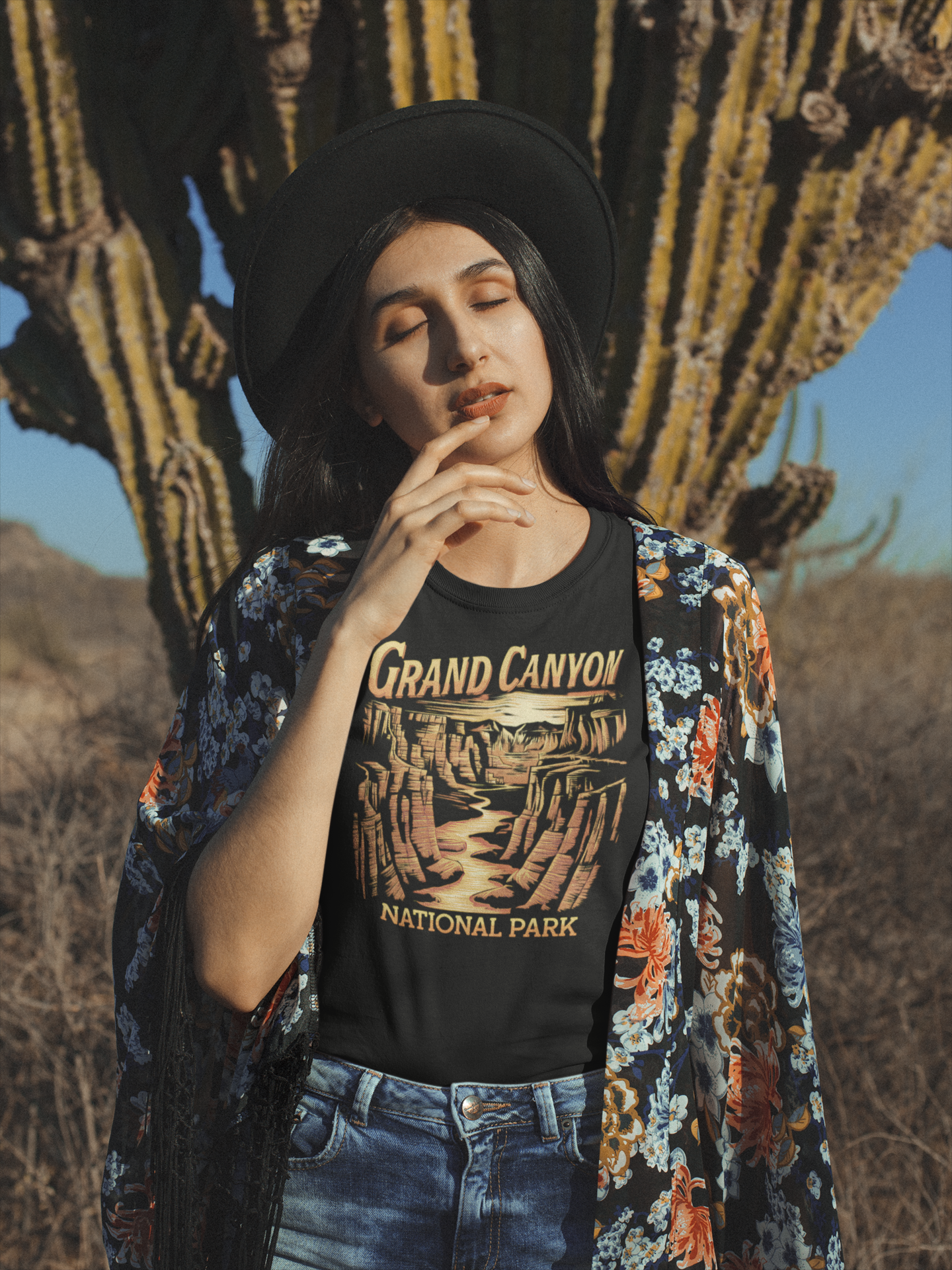 Grand Canyon View Unisex T-Shirt T-Shirt Printify