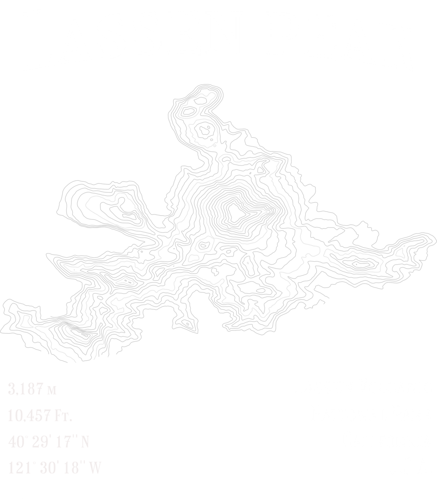 Lassen Peak Topo Line T-shirt