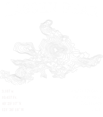 Lassen Peak Topo Line T-shirt