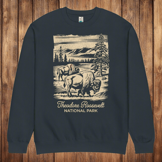 Theodore Roosevelt bison heavyweight fleece crewneck primary product view
