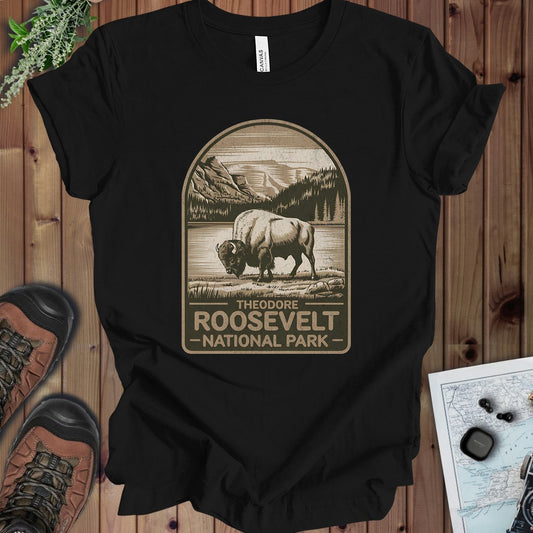 Theodore Roosevelt National Park Kids Graphic T-Shirt in Black