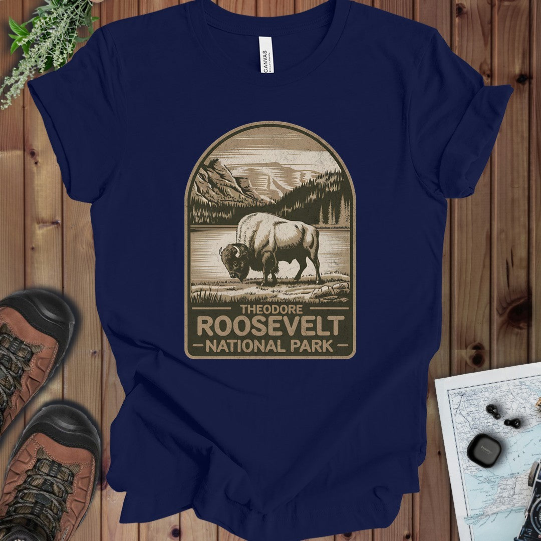 Theodore Roosevelt National Park Kids Graphic T-Shirt in Navy