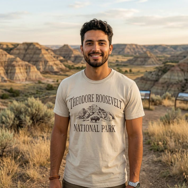 Theodore Roosevelt National Park graphic t-shirt alternate apparel color or product angle