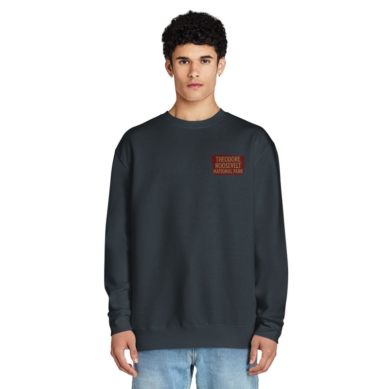 Theodore Roosevelt National Park crewneck sweatshirt alternate apparel color or product angle