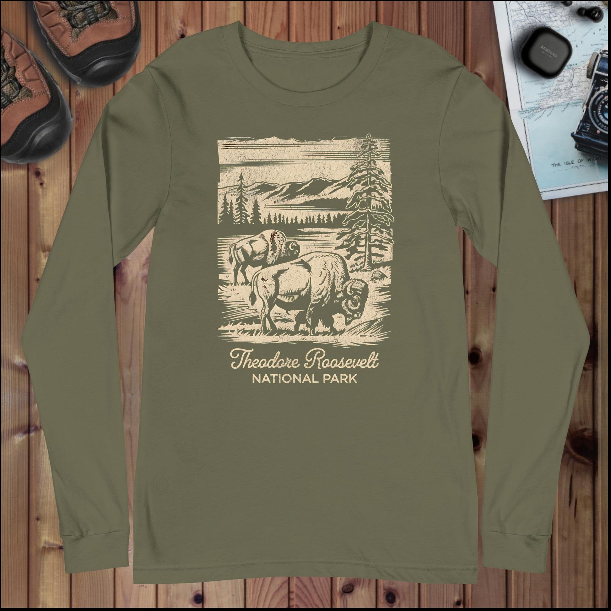 Theodore Roosevelt NP Long Sleeve Tee - Parks ApparelLong - sleeve