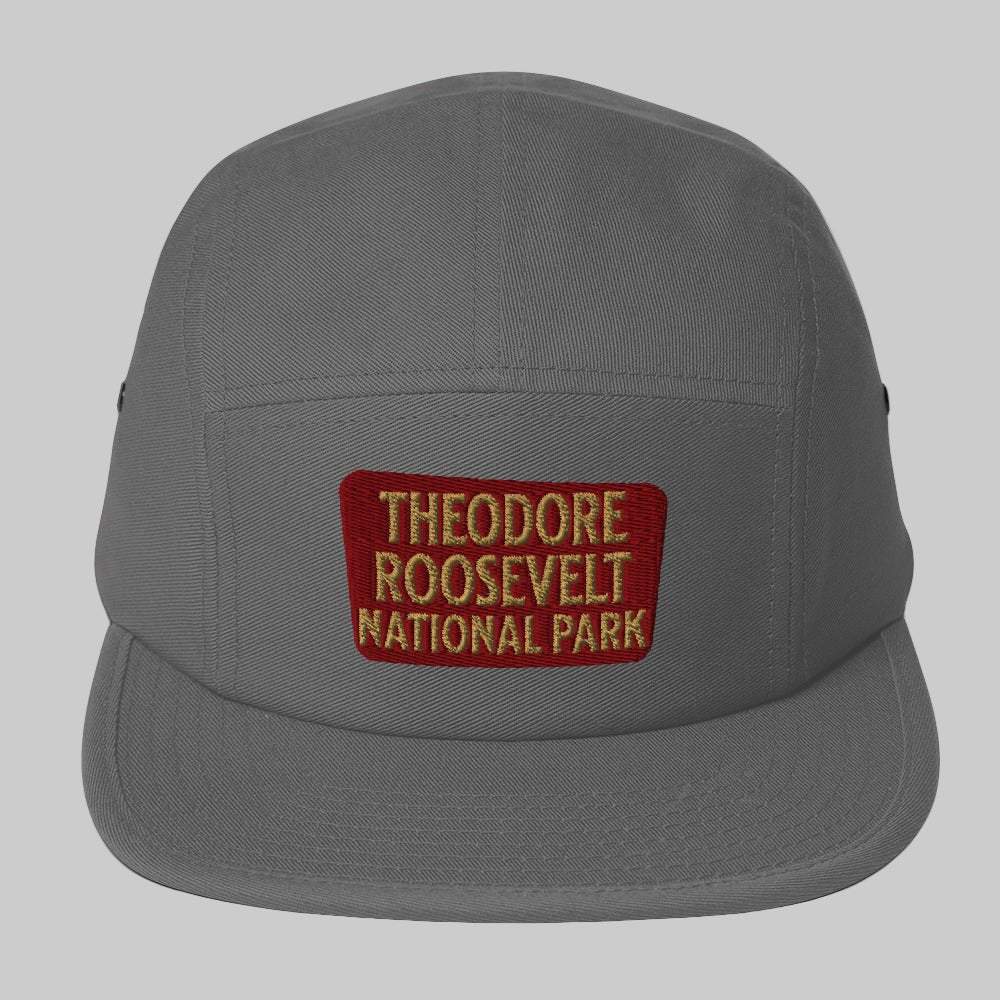 Theodore Roosevelt Park 5-panel hat shown in lifestyle or modeled setting