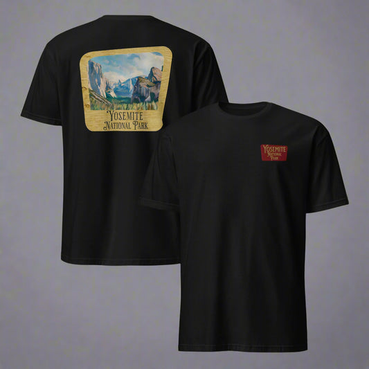 Yosemite National Park Unisex T-Shirt Embroidered T-Shirt Park Service Apparel Black S