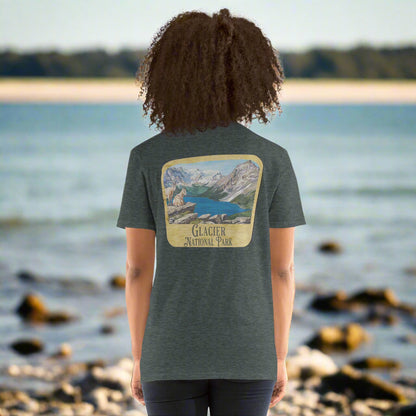Glacier National Park Sign Unisex T-shirt Embroidered T-Shirt Park Service Apparel