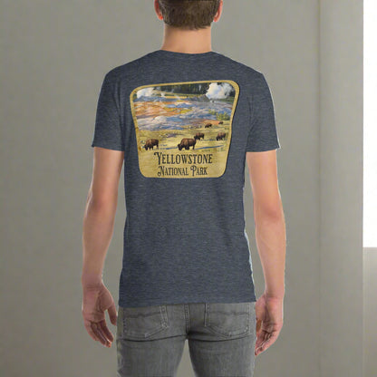 Yellowstone Unisex T-shirt Embroidered Chest T-Shirt Park Service Apparel