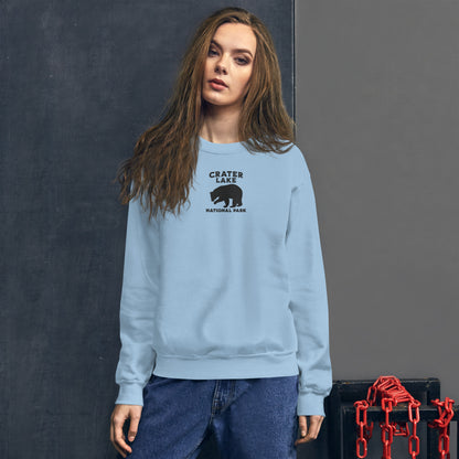 Crater Lake National Park Embroidered Bear Crewneck Sweatshirt