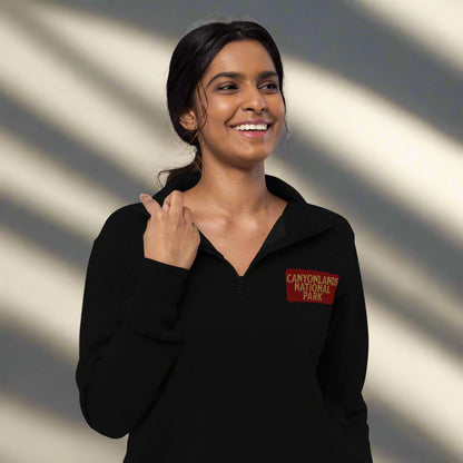 Canyonlands National Park 1/4 Zip Fleece Pullover Sweater Park Service Apparel