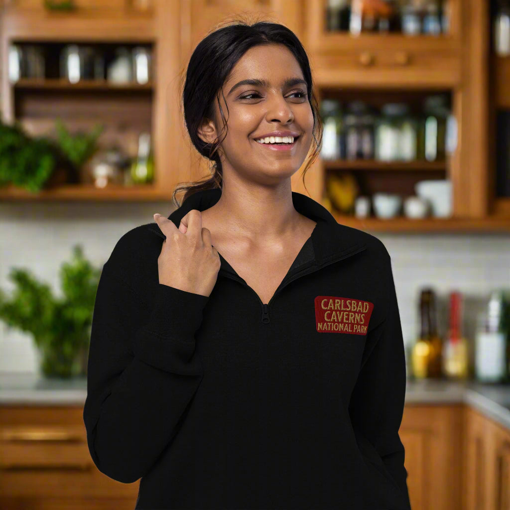 Carlsbad Caverns National Park 1/4 Zip Fleece Pullover Sweater Park Service Apparel