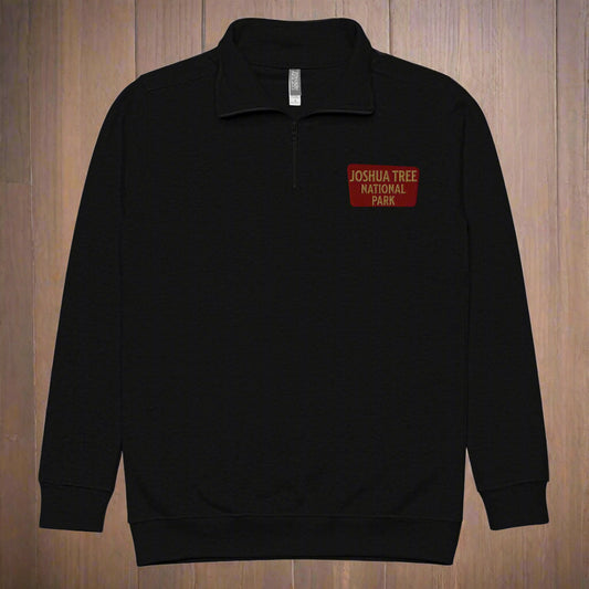 Joshua Tree National Park 1/4 Zip Fleece Pullover Sweater Park Service Apparel Black S