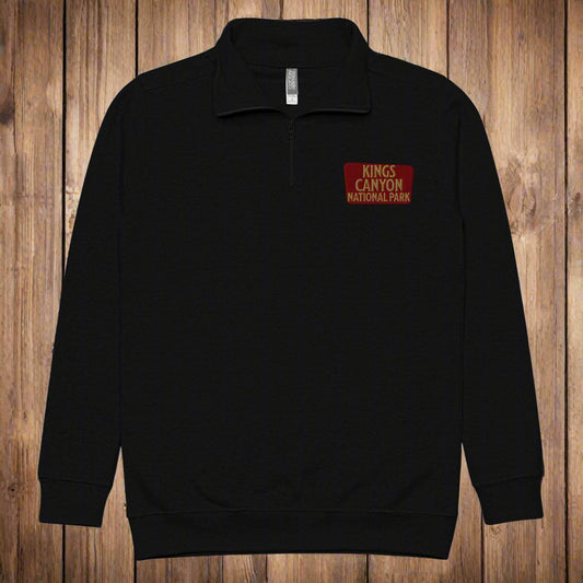 Kings Canyon Unisex fleece pullover Sweater Park Service Apparel Black S