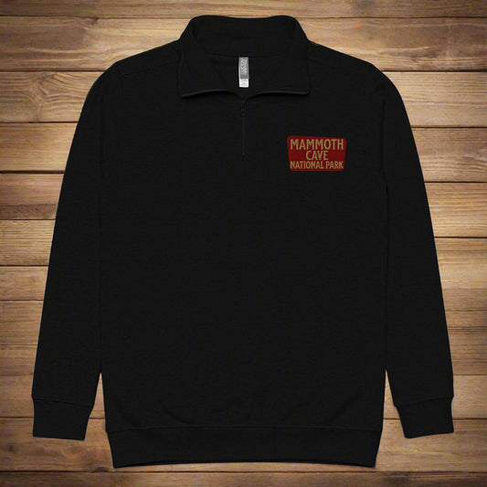 Mammoth Cave National Park 1/4 Zip Fleece Pullover Sweater Park Service Apparel Black S