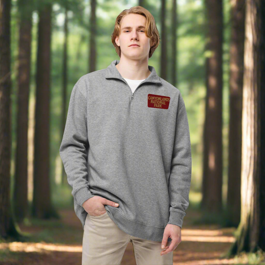 Canyonlands National Park 1/4 Zip Fleece Pullover Sweater Park Service Apparel